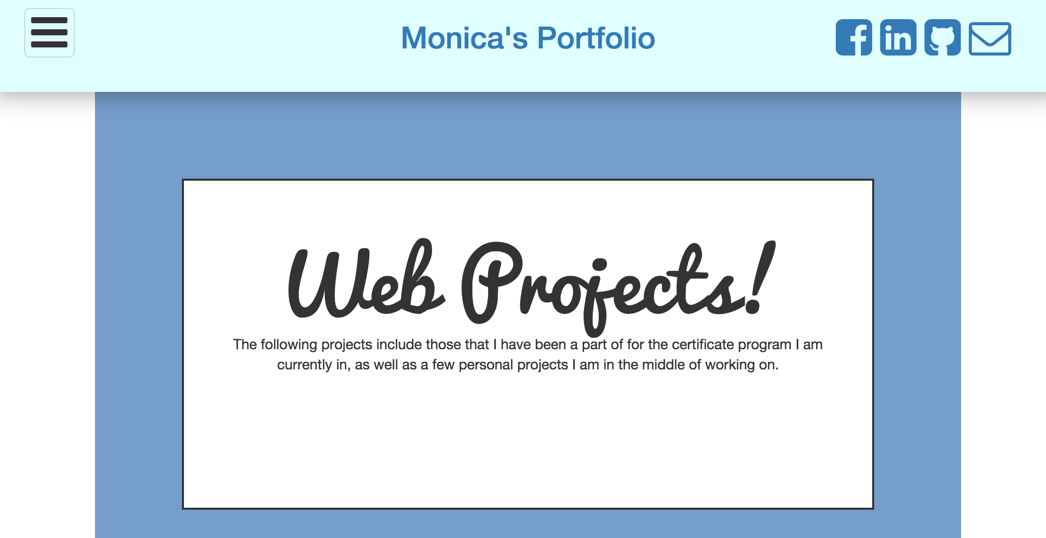 Monica's New Portfolio