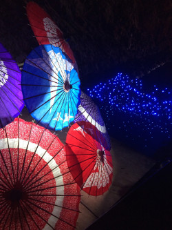 Umbrellas in Cave, Enoshima